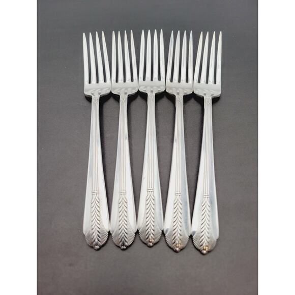 Wm. Rogers 1939 ALLURE Wheat Silver Plate Flatware 50 Pcs Set Vtg - Picture 11 of 16